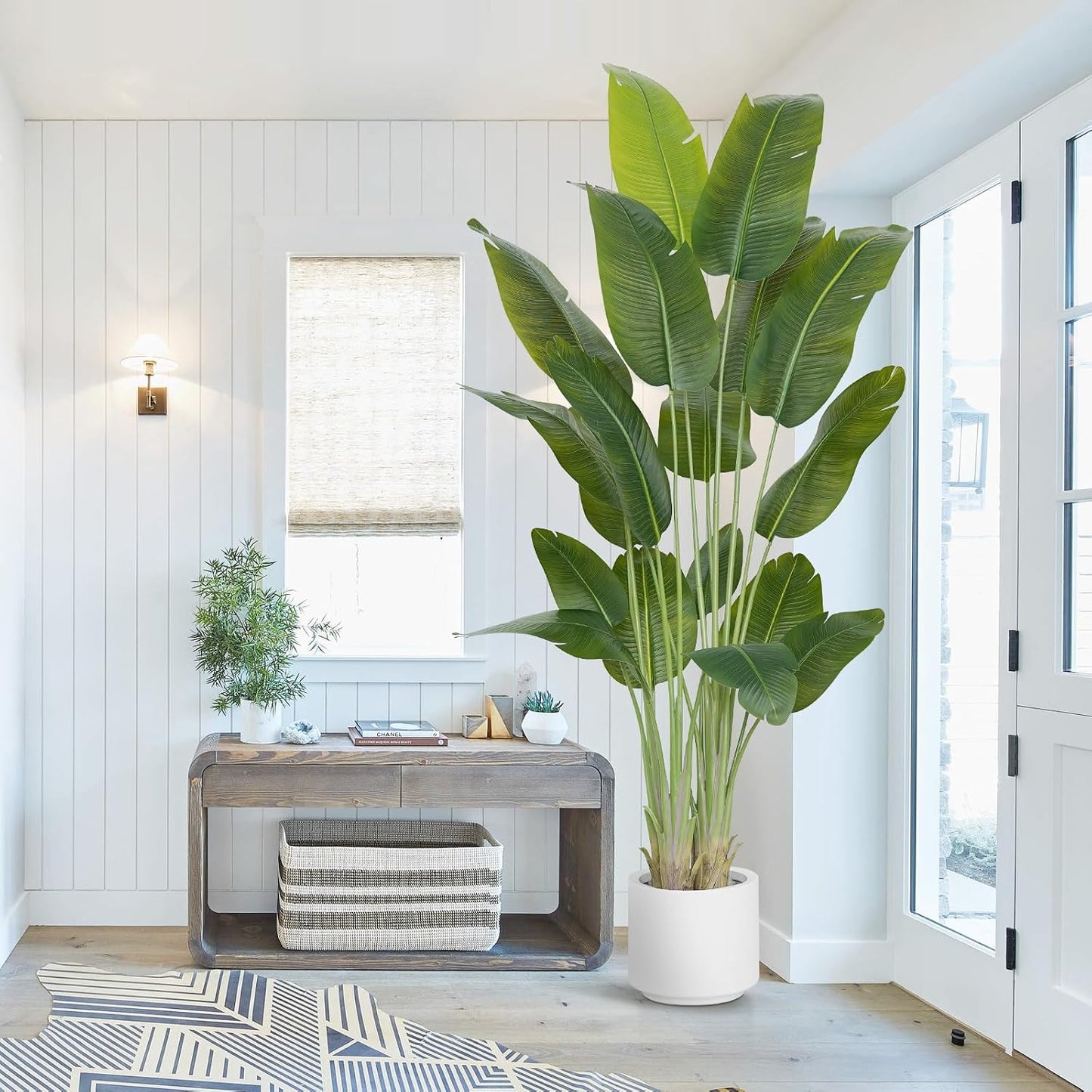 9ft Artificial Phoenix Palm Tree Tall Artificial Palm Trees with 21 Adjustable Leaves,Faux Phoenix Palm Plants for Outside Patio Pool Home Office Living Room Yard (2Pcs, 9ft)