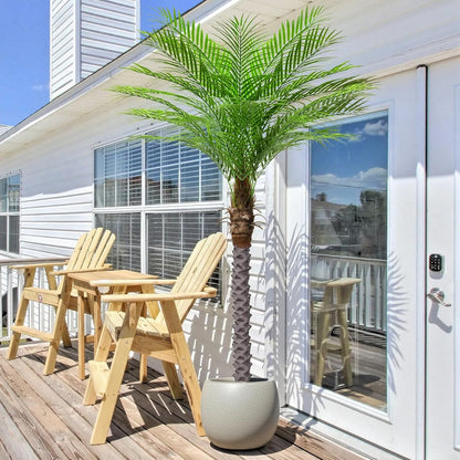 9ft Artificial Phoenix Palm Tree Tall Artificial Palm Trees with 21 Adjustable Leaves,Faux Phoenix Palm Plants for Outside Patio Pool Home Office Living Room Yard (2Pcs, 9ft)