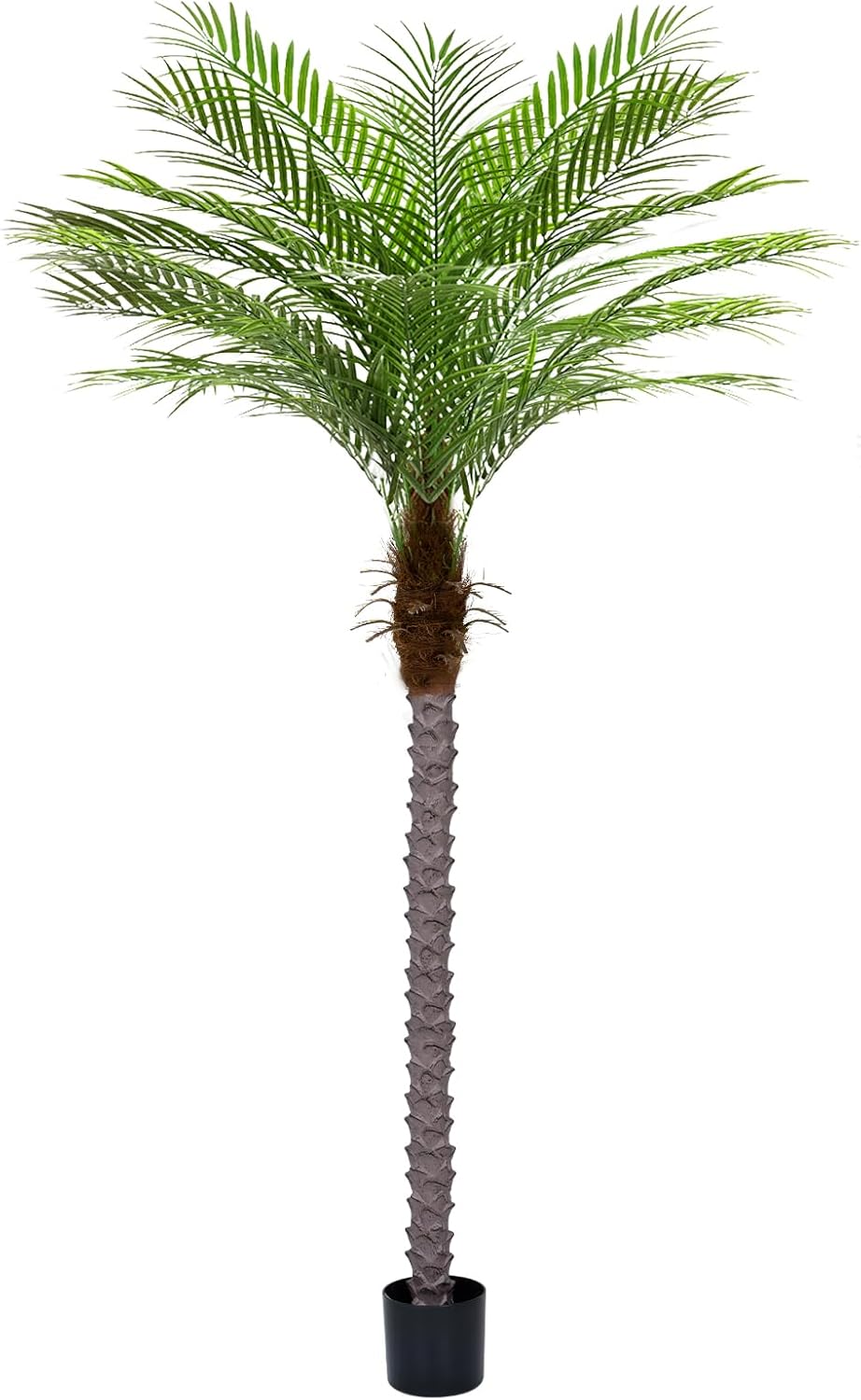9ft Artificial Phoenix Palm Tree Tall Artificial Palm Trees with 21 Adjustable Leaves,Faux Phoenix Palm Plants for Outside Patio Pool Home Office Living Room Yard (2Pcs, 9ft)