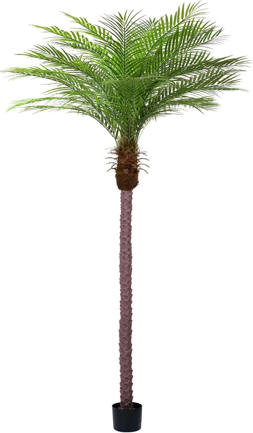 9ft Artificial Phoenix Palm Tree Tall Artificial Palm Trees with 21 Adjustable Leaves,Faux Phoenix Palm Plants for Outside Patio Pool Home Office Living Room Yard (2Pcs, 9ft)