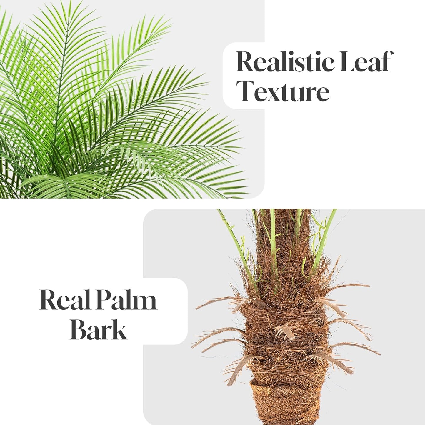 9ft Artificial Phoenix Palm Tree Tall Artificial Palm Trees with 21 Adjustable Leaves,Faux Phoenix Palm Plants for Outside Patio Pool Home Office Living Room Yard (2Pcs, 9ft)