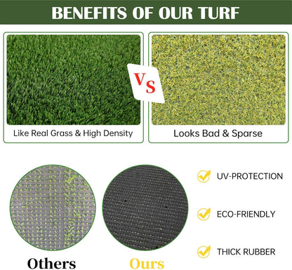 1.38" Artificial Grass Turf 3 x 5 FT, Dog Grass Pads Indoor Outdoor Garden Lawn Landscape Patio Turf Mat Thick Fake Faux Grass Rug Dog Pets Mat for Puppy Potty Training