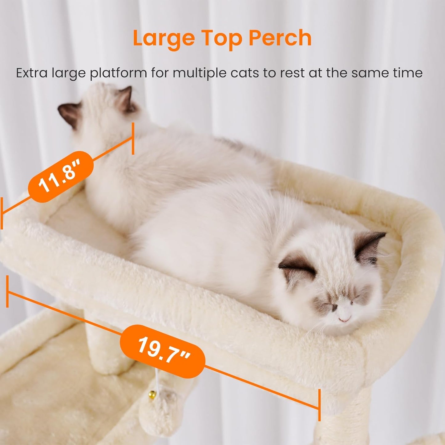 Cat Tree, 71-Inch Tall Tower for Indoor Cats with 2 Perches, 2 Big Condos, 2 Hammocks, Basket, Scratching Pad, Large Cat Furniture and Condo, Green HCT034GR