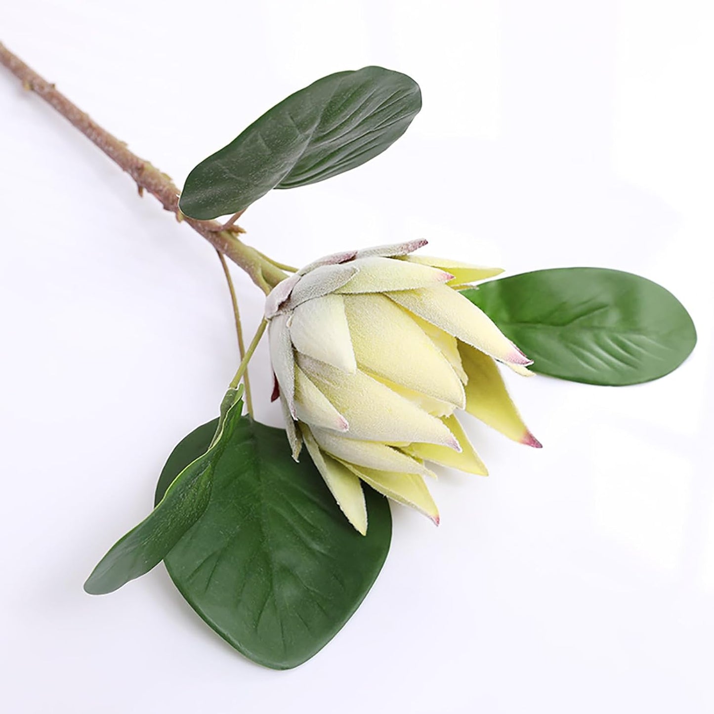 3 Pcs Artificial Protea Flowers, Real Touch Faux Pink King Protea Arrangements for Home, Wedding, Party, Office Table Centerpiece Decor