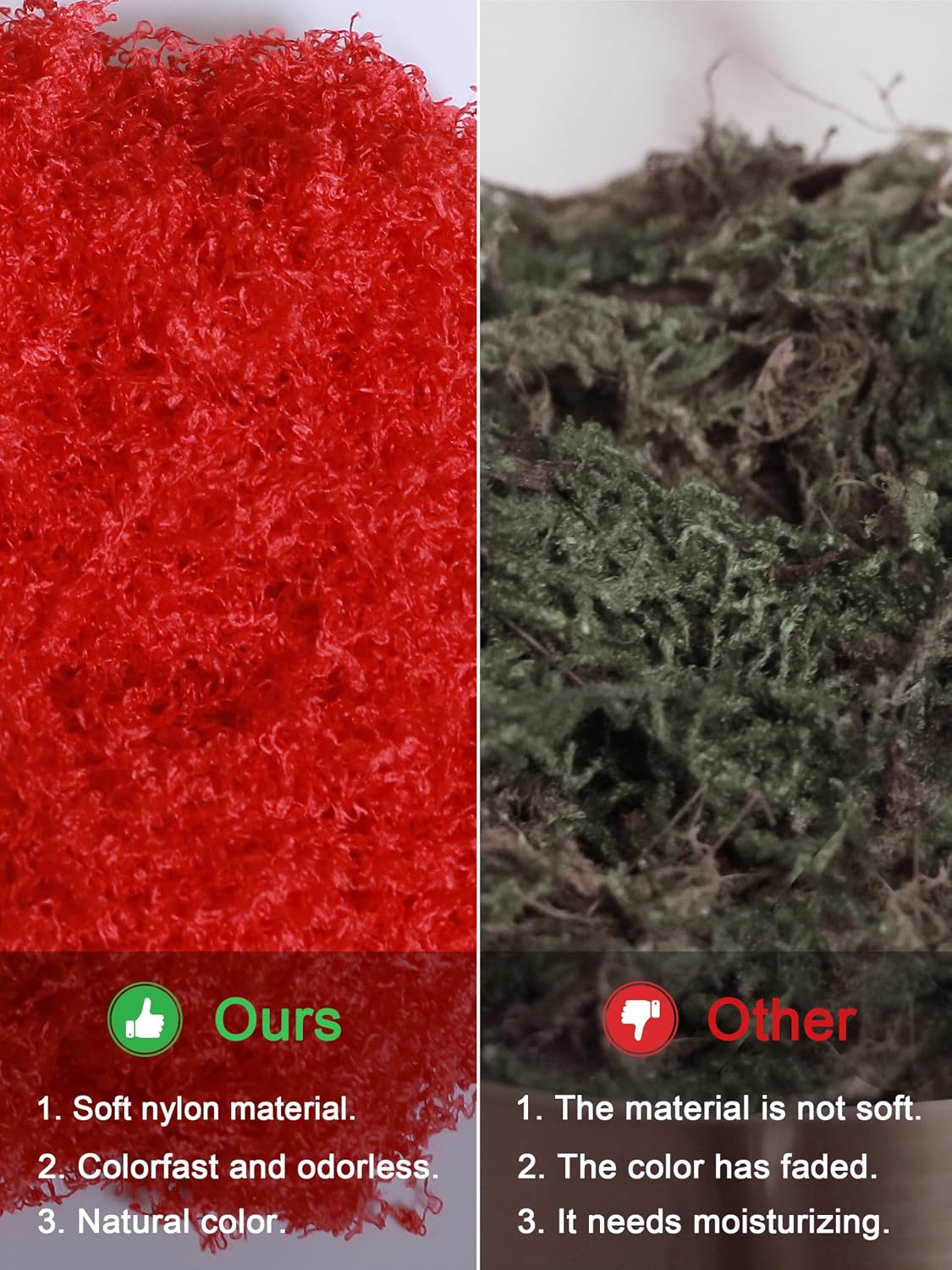 5.3oz Green Fake Moss Artificial Floral Moss Faux Plant for DIY Crafts Fairy Garden Pot Filler Vase Greenery Decorating Project Indoor Model Making Walls Glass Decor