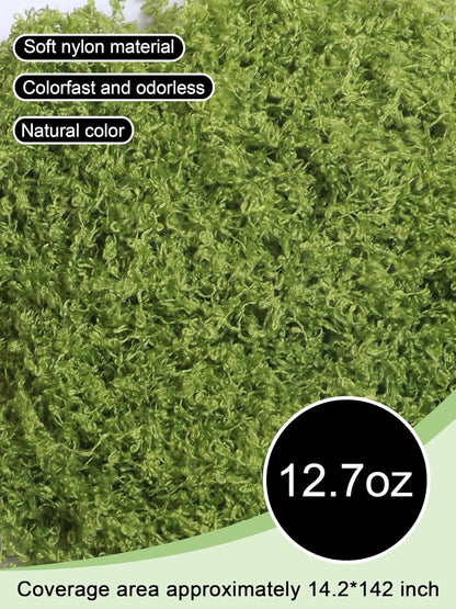5.3oz Green Fake Moss Artificial Floral Moss Faux Plant for DIY Crafts Fairy Garden Pot Filler Vase Greenery Decorating Project Indoor Model Making Walls Glass Decor