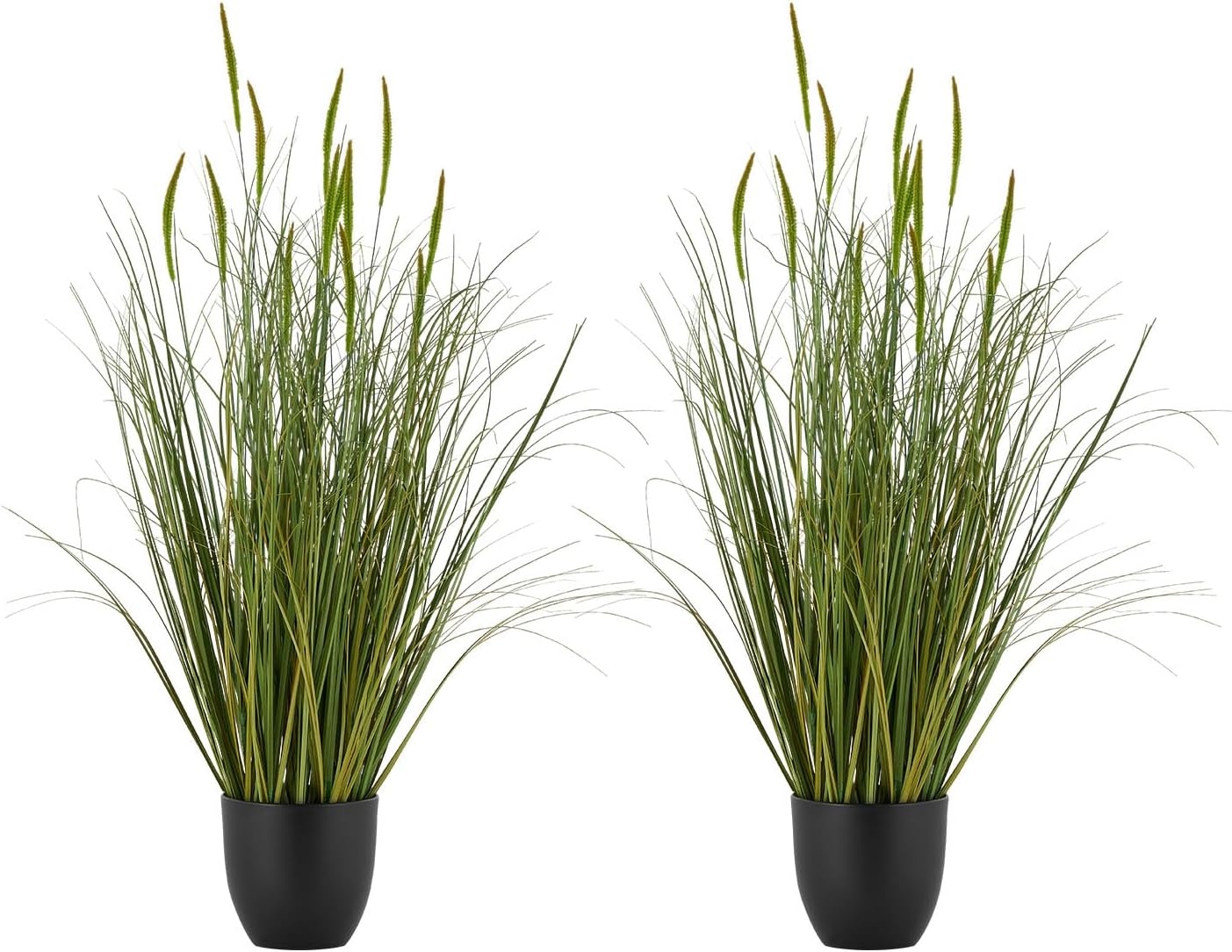 Artificial Grass Plant, 27 inch Faux Onion Grass Fake Greenery Shrubs Plant, Premium PVC for Indoor Outdoor House Home Garden Office Room Décor, Housewarming, 8 Pack Green