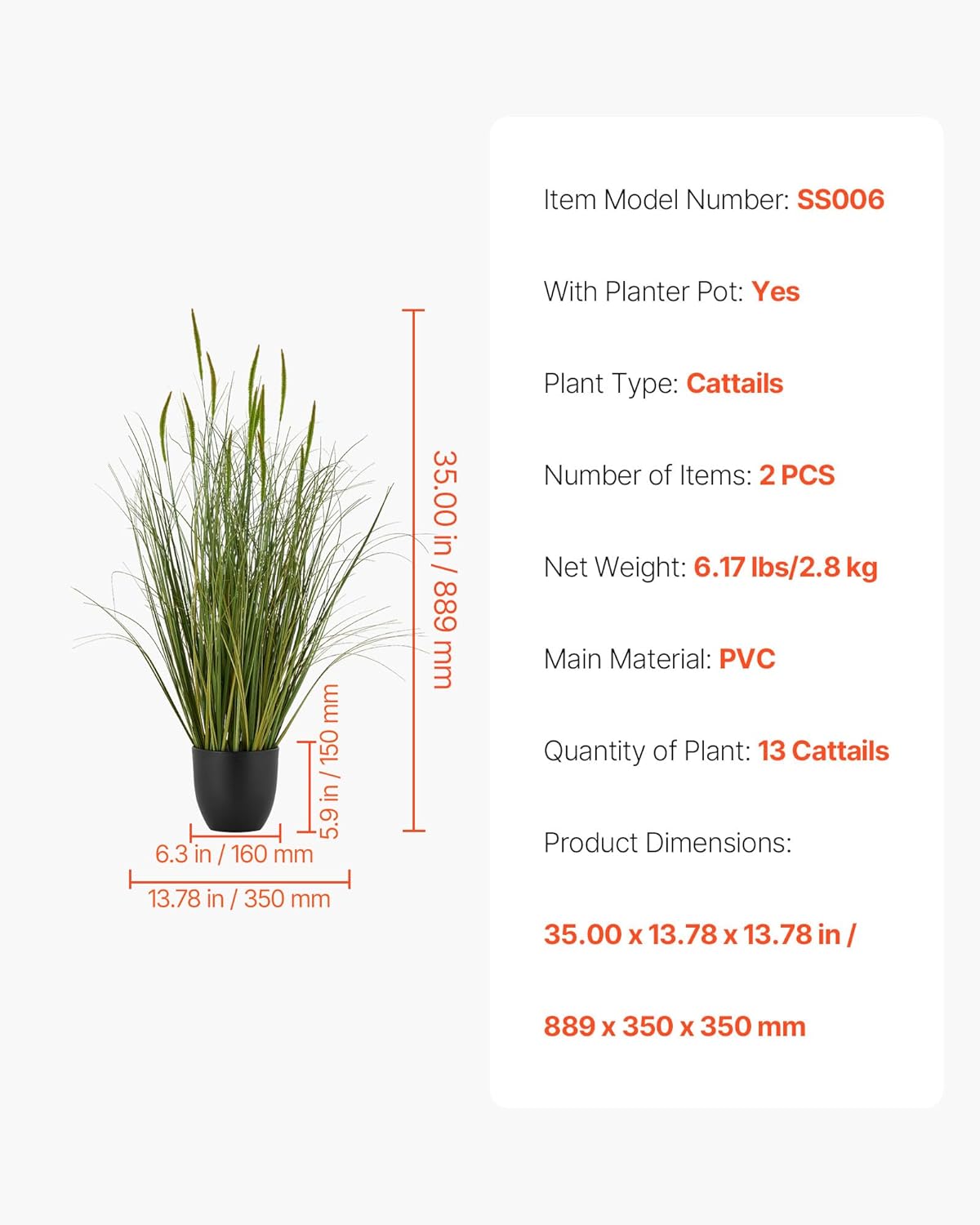 Artificial Grass Plant, 27 inch Faux Onion Grass Fake Greenery Shrubs Plant, Premium PVC for Indoor Outdoor House Home Garden Office Room Décor, Housewarming, 8 Pack Green