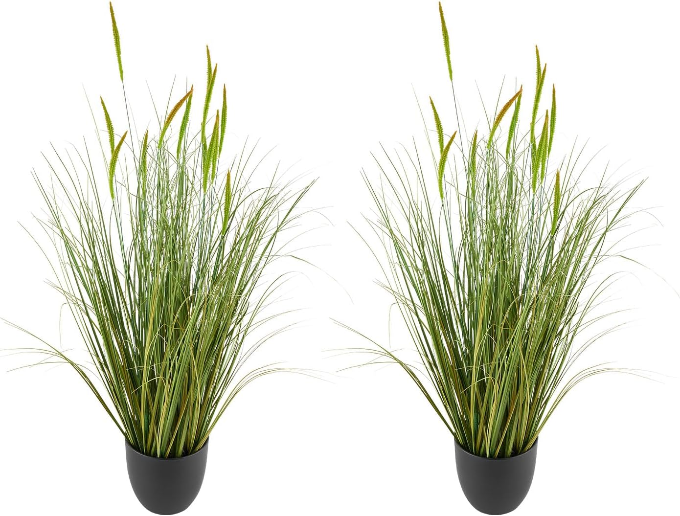 Artificial Grass Plant, 27 inch Faux Onion Grass Fake Greenery Shrubs Plant, Premium PVC for Indoor Outdoor House Home Garden Office Room Décor, Housewarming, 8 Pack Green