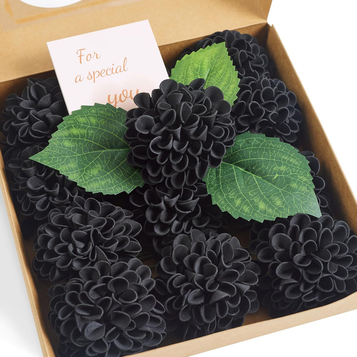 Artificial White Dahlias Flowers 12 Pcs