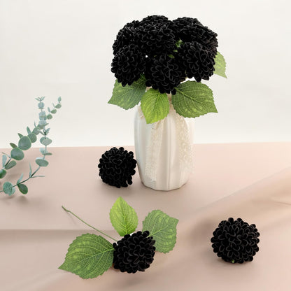 Artificial White Dahlias Flowers 12 Pcs