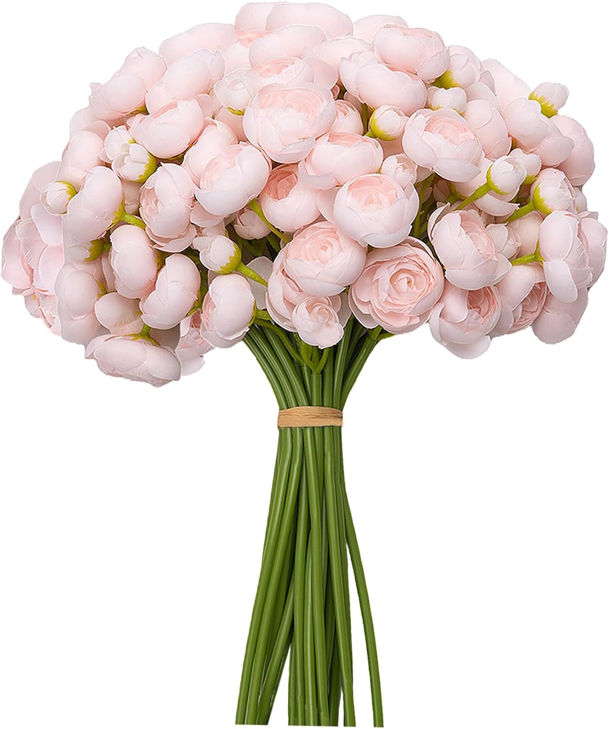 32pcs Ranunculus Artificial Flower, Faux Silk Mini Orange Ranunculus Flowers for DIY Bouquet, Bulk Fake Peony Wedding Filler Flowers for Centerpieces Arrangements Bridal Shower Decorations