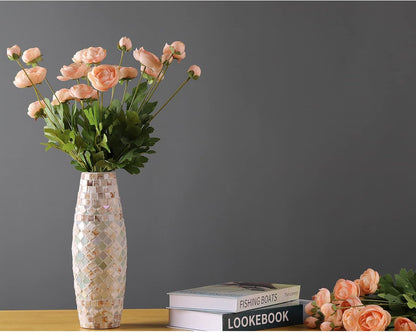 5 Stems Artificial Silk Ranunculus Flowers Orange 23" Tall,UV Resistant,Bendable Stems for Wedding Centerpieces,Home Deco（Orange）