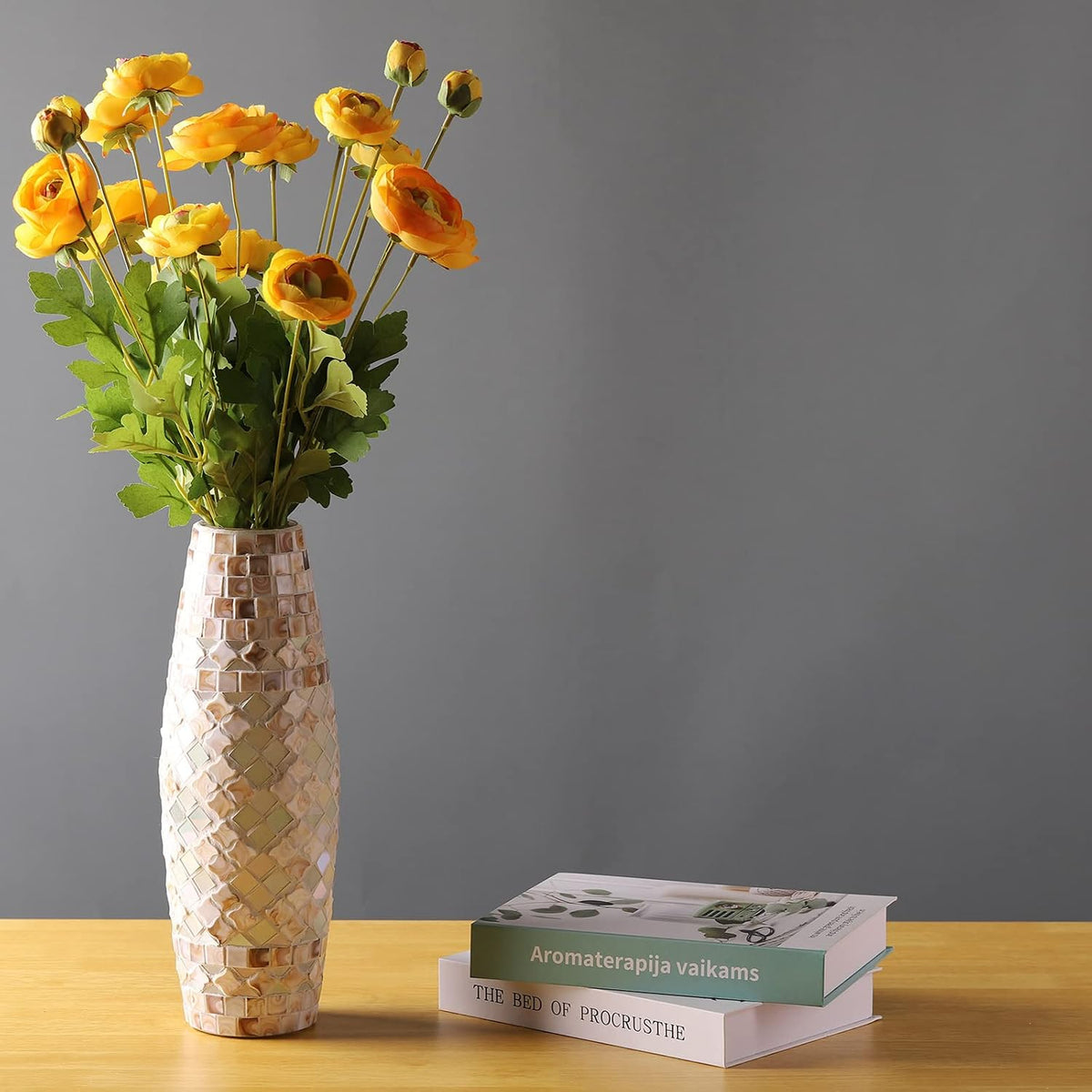 5 Stems Artificial Silk Ranunculus Flowers Orange 23" Tall,UV Resistant,Bendable Stems for Wedding Centerpieces,Home Deco（Orange）