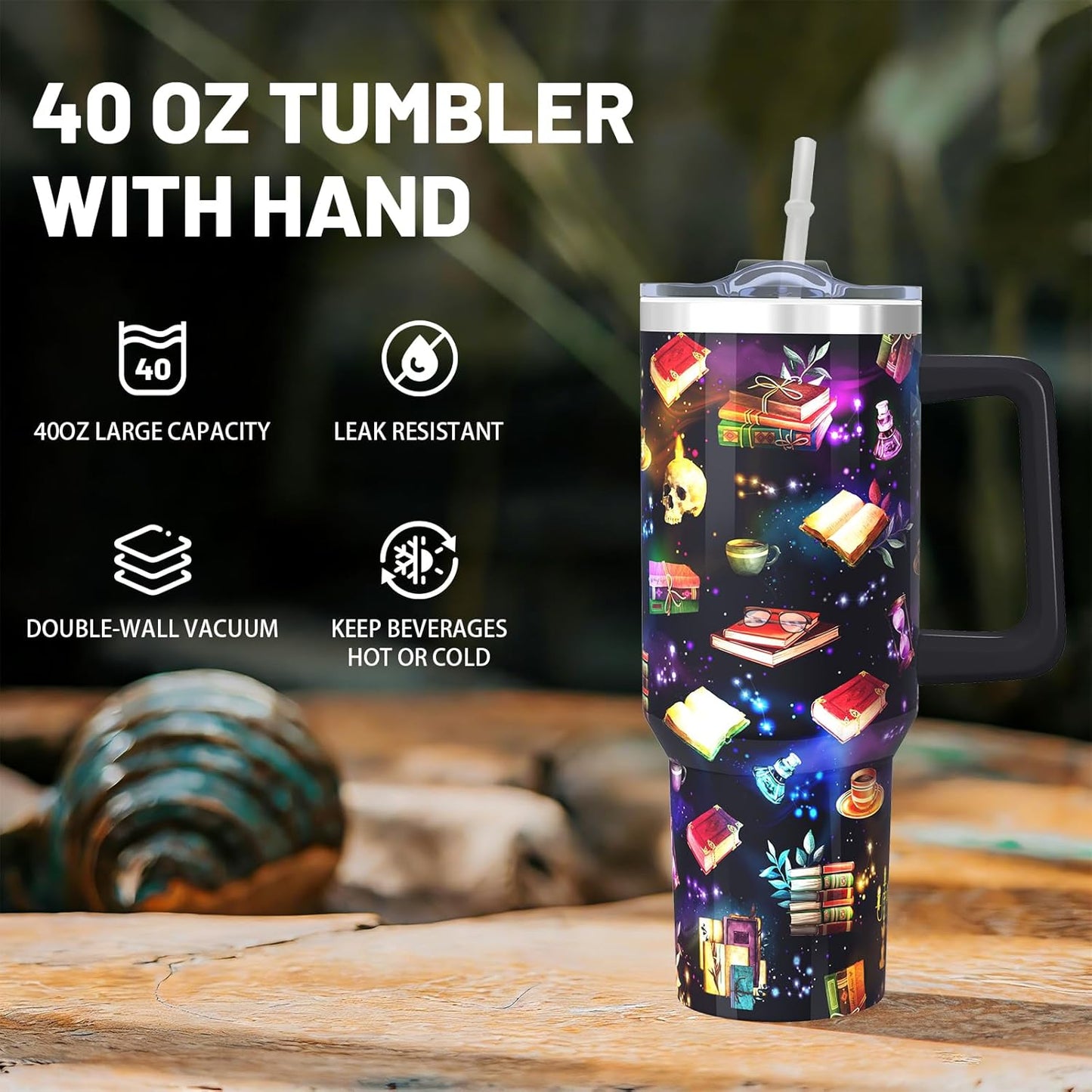 40oz Lemon Tumbler with Handle Cup, Lemon Gifts for Women | Cute Yellow Lemon Stainless Steel Leak-proof Cup Water Bottle Tumbler, Lemon Gifts for Women Birthday Christmas Mothers Day