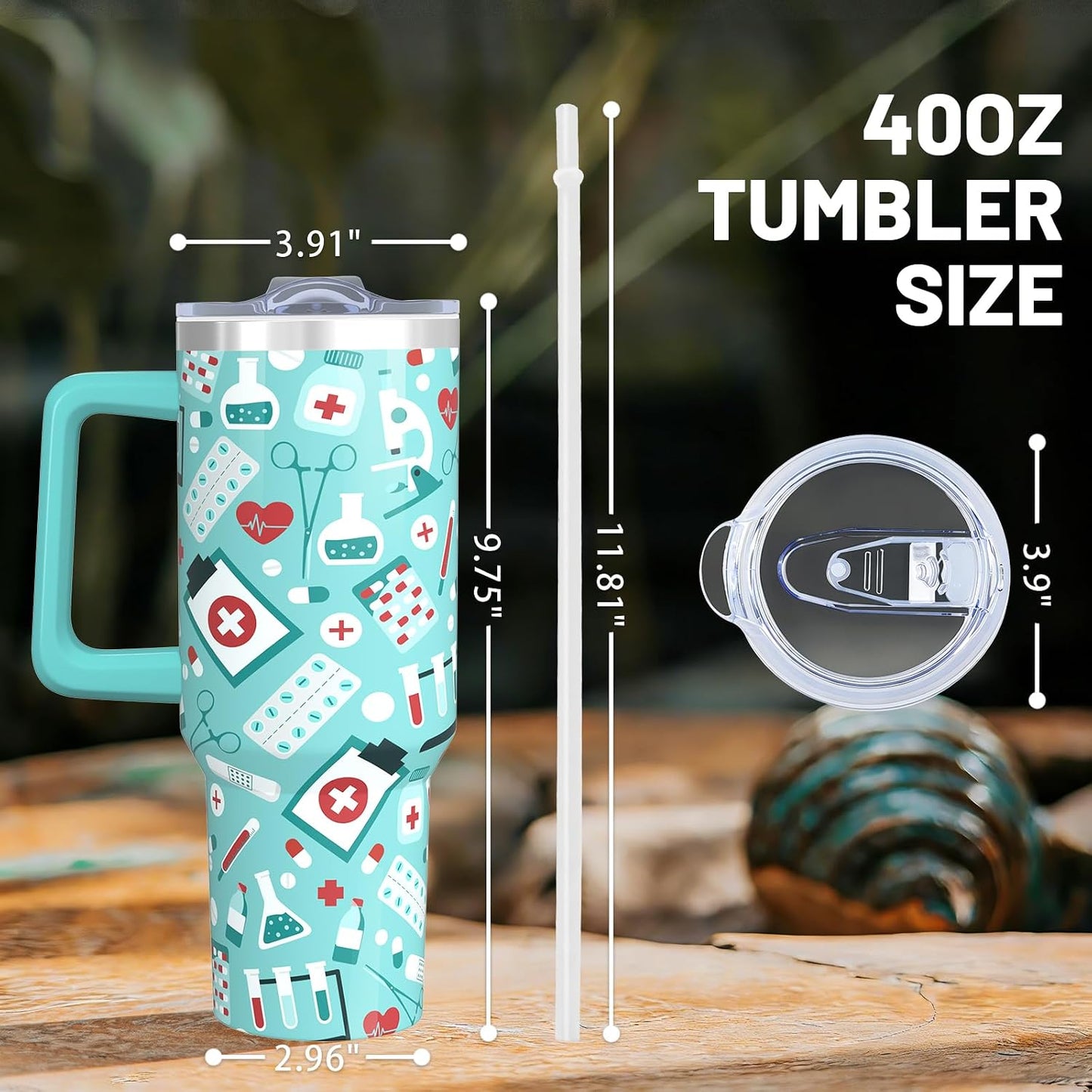 40oz Lemon Tumbler with Handle Cup, Lemon Gifts for Women | Cute Yellow Lemon Stainless Steel Leak-proof Cup Water Bottle Tumbler, Lemon Gifts for Women Birthday Christmas Mothers Day