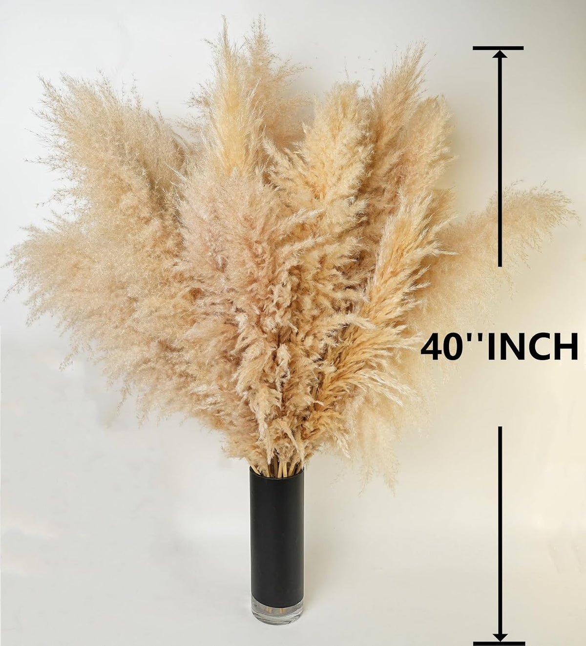 Dried Pampas Grass Decor, 100 Stems Pampas Grass Contains Bunny Tails Dried Flowers, Reed Grass Bouquet for Wedding Boho Flowers Home Table Decor, Rustic Farmhouse Party (17", White and Brown)
