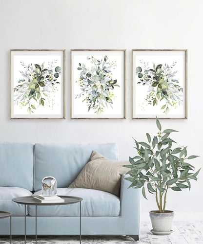 Eucalyptus Trees Artificial Indoor - 3FT Tall Faux Eucalyptus Plants in White Planter, Fake Plant Décor for Farmhouse Bedroom Office Room Hallway Decoration