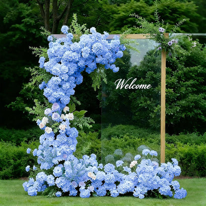 Faux White Hydrangea Artificial Flowers Bulk, Fake Silk Hydrangea Flowers Heads with Stems for Wedding Decorations Garden Party Baby Shower Porch Home Decor Table Centerpieces