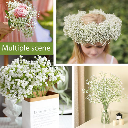 Faux White Hydrangea Artificial Flowers Bulk, Fake Silk Hydrangea Flowers Heads with Stems for Wedding Decorations Garden Party Baby Shower Porch Home Decor Table Centerpieces
