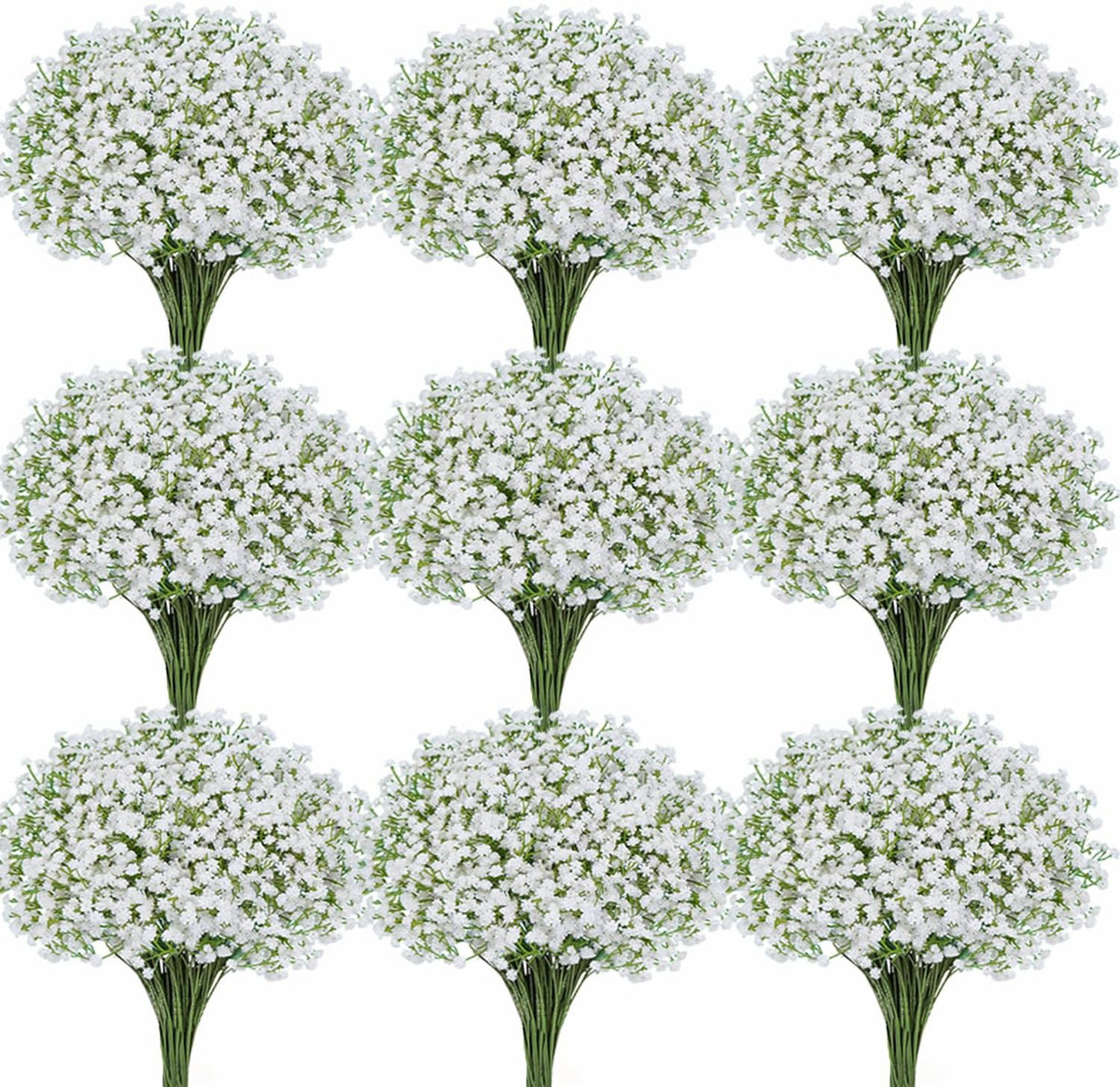 Faux White Hydrangea Artificial Flowers Bulk, Fake Silk Hydrangea Flowers Heads with Stems for Wedding Decorations Garden Party Baby Shower Porch Home Decor Table Centerpieces