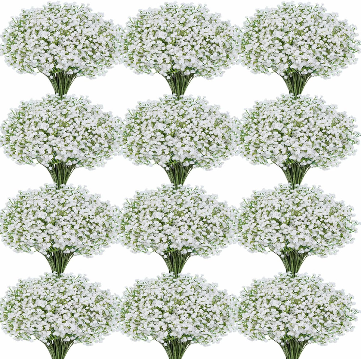 Faux White Hydrangea Artificial Flowers Bulk, Fake Silk Hydrangea Flowers Heads with Stems for Wedding Decorations Garden Party Baby Shower Porch Home Decor Table Centerpieces