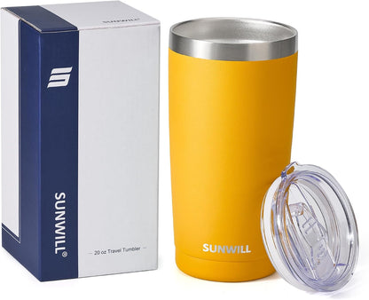 Coffee Tumbler, 20 oz Insulated Travel Mug Stainless Steel