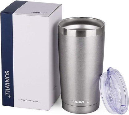 Coffee Tumbler, 20 oz Insulated Travel Mug Stainless Steel