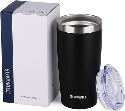 Coffee Tumbler, 20 oz Insulated Travel Mug Stainless Steel