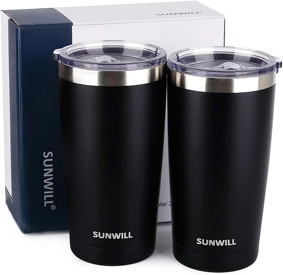 Coffee Tumbler, 20 oz Insulated Travel Mug Stainless Steel