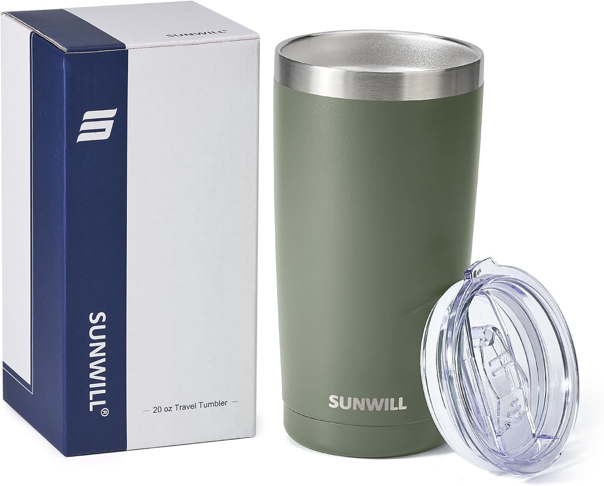 Coffee Tumbler, 20 oz Insulated Travel Mug Stainless Steel