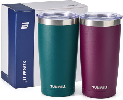 Coffee Tumbler, 20 oz Insulated Travel Mug Stainless Steel