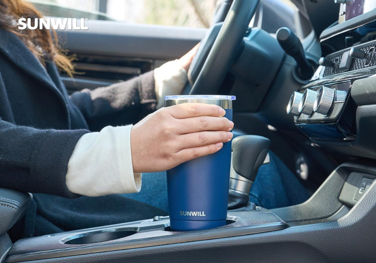 Coffee Tumbler, 20 oz Insulated Travel Mug Stainless Steel