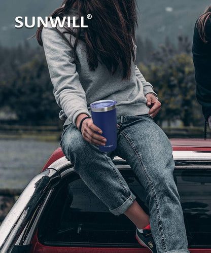 Coffee Tumbler, 20 oz Insulated Travel Mug Stainless Steel