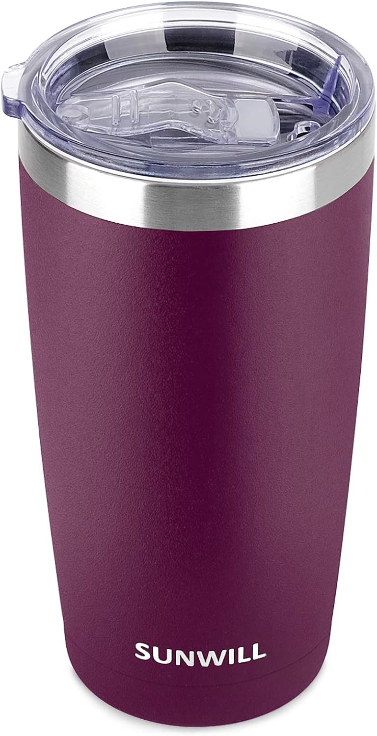 Coffee Tumbler, 20 oz Insulated Travel Mug Stainless Steel