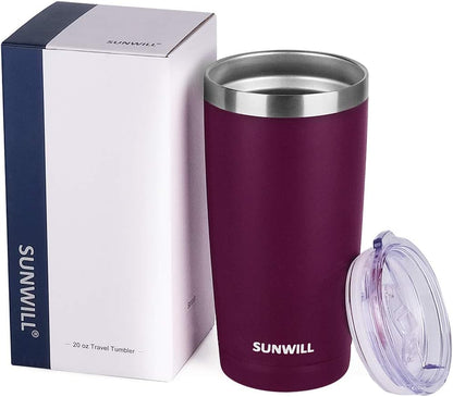 Coffee Tumbler, 20 oz Insulated Travel Mug Stainless Steel