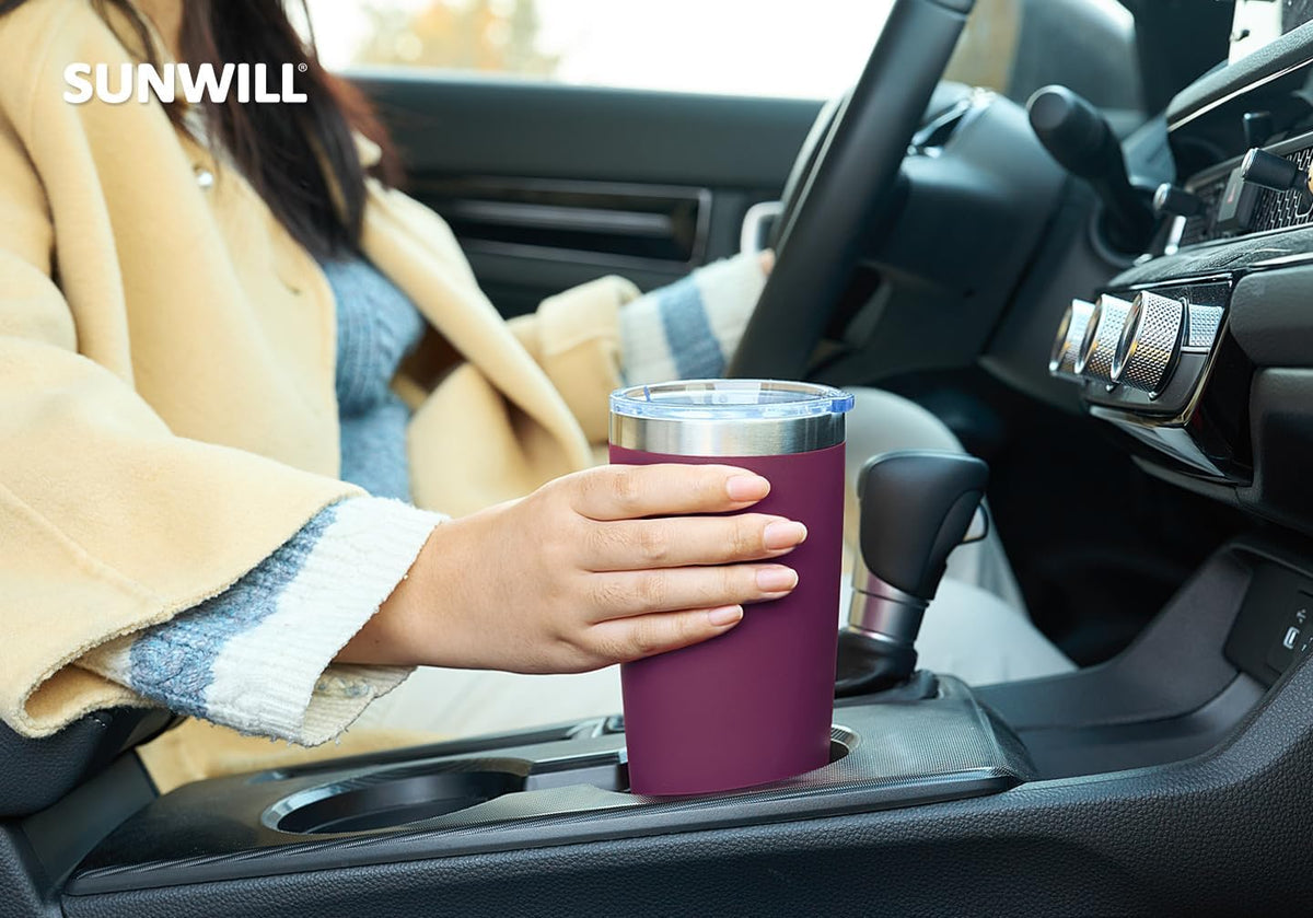 Coffee Tumbler, 20 oz Insulated Travel Mug Stainless Steel