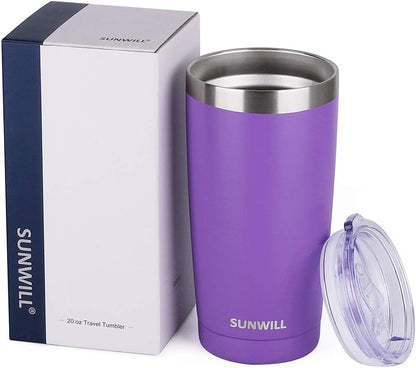 Coffee Tumbler, 20 oz Insulated Travel Mug Stainless Steel