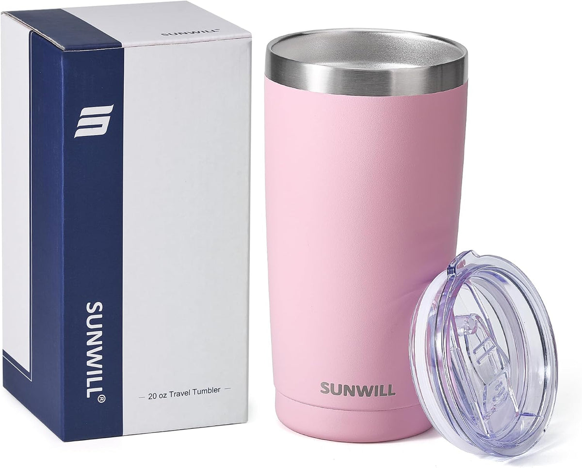 Coffee Tumbler, 20 oz Insulated Travel Mug Stainless Steel