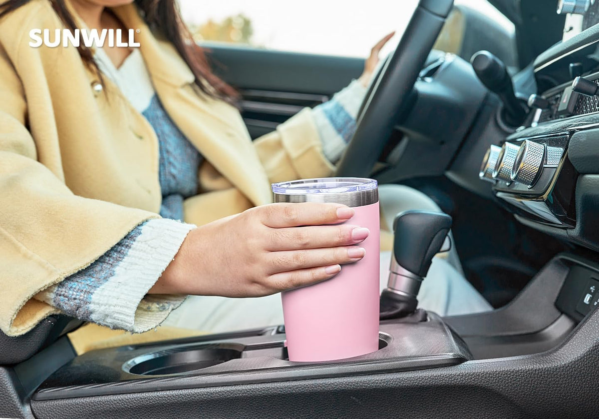 Coffee Tumbler, 20 oz Insulated Travel Mug Stainless Steel
