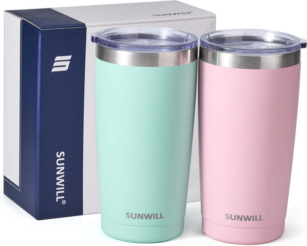 Coffee Tumbler, 20 oz Insulated Travel Mug Stainless Steel