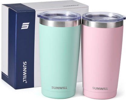 Coffee Tumbler, 20 oz Insulated Travel Mug Stainless Steel