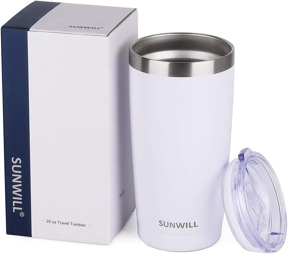 Coffee Tumbler, 20 oz Insulated Travel Mug Stainless Steel
