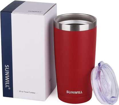 Coffee Tumbler, 20 oz Insulated Travel Mug Stainless Steel