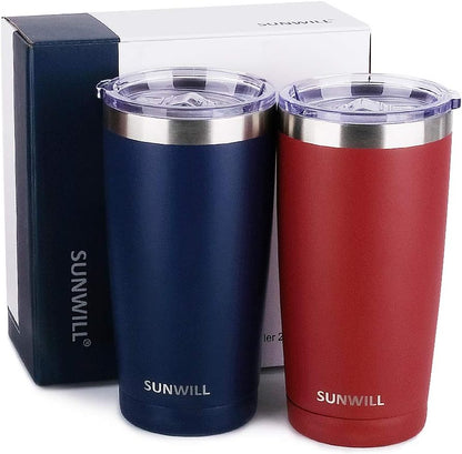 Coffee Tumbler, 20 oz Insulated Travel Mug Stainless Steel