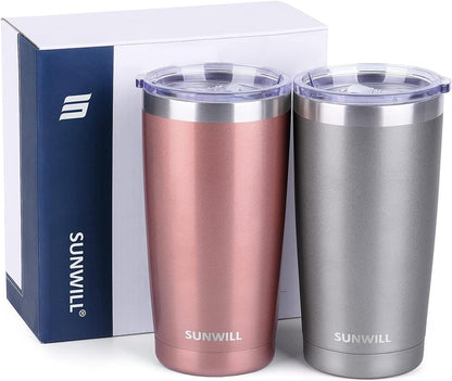 Coffee Tumbler, 20 oz Insulated Travel Mug Stainless Steel