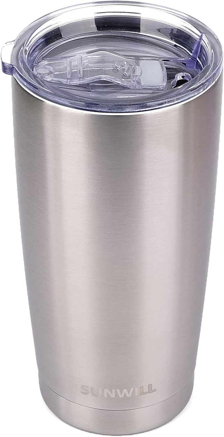 Coffee Tumbler, 20 oz Insulated Travel Mug Stainless Steel