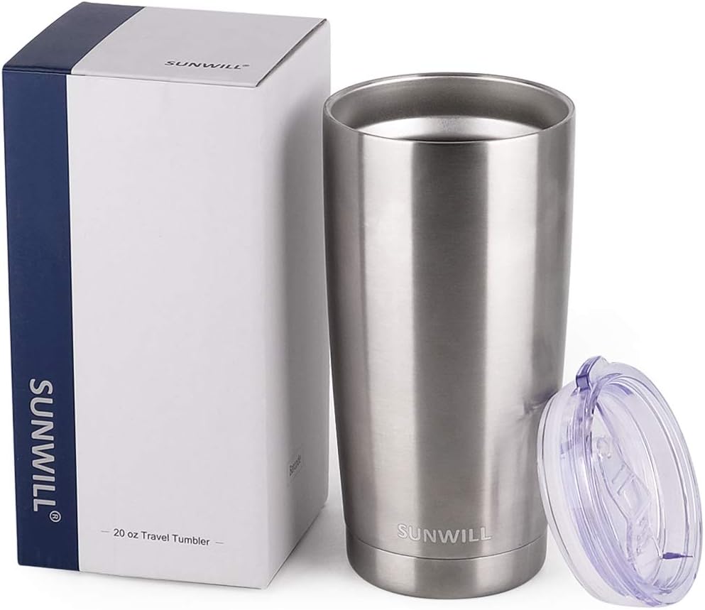 Coffee Tumbler, 20 oz Insulated Travel Mug Stainless Steel