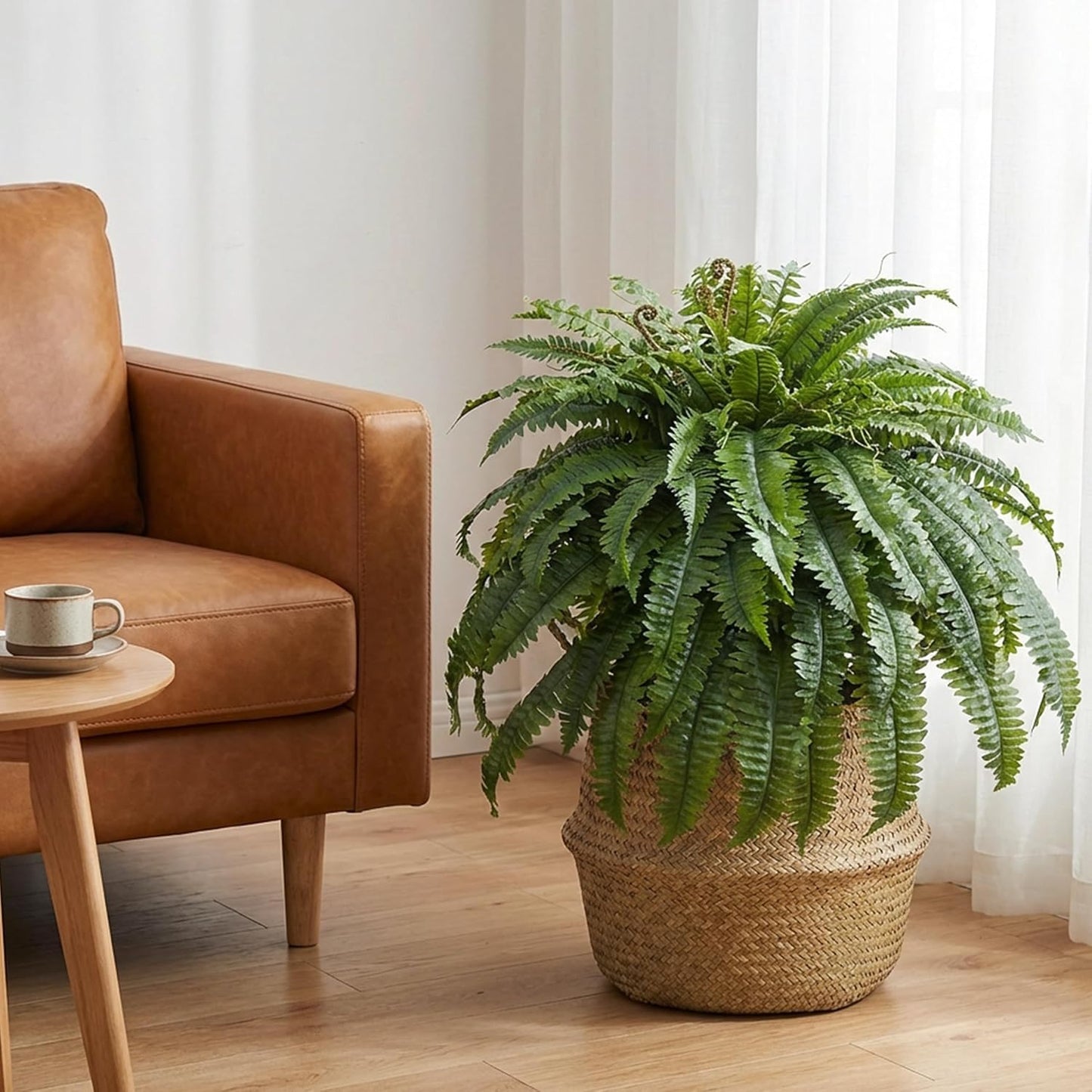 Large Artificial Fern for Outdoors, 100 Branches Fake Ferns Artificial Plants, Large Faux Ferns Outdoor Plants, Suitable for Planter Garden Porch Living Room Decor