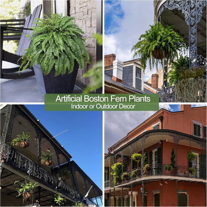 Large Artificial Fern for Outdoors, 100 Branches Fake Ferns Artificial Plants, Large Faux Ferns Outdoor Plants, Suitable for Planter Garden Porch Living Room Decor